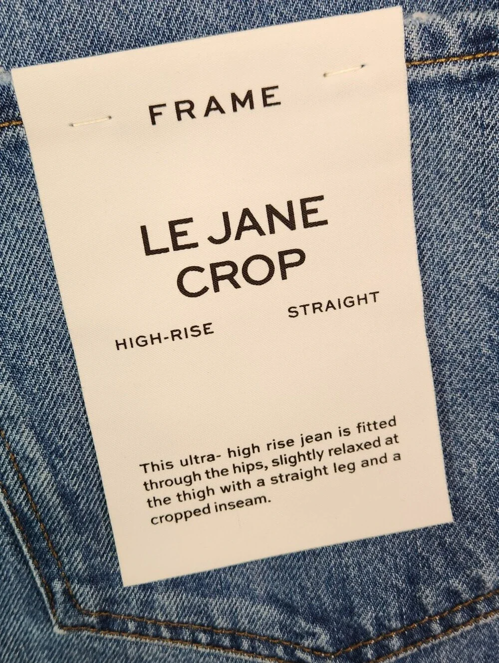 Frame Le Jane Crop in Mariner Blue - Picture 4 of 7